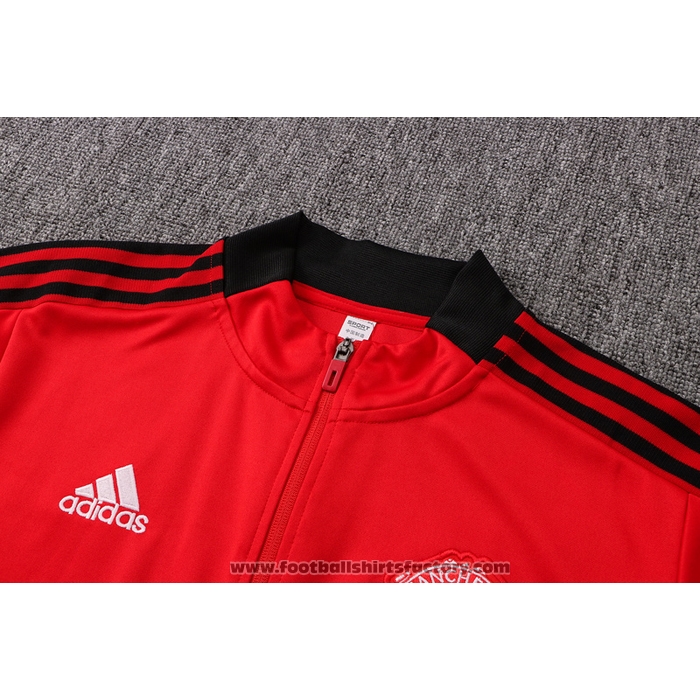 Jacket Tracksuit Manchester United 2021-2022 Red and Black
